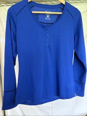 Mountain Hardwear Royal Blue Long-Sleeve Henley Top